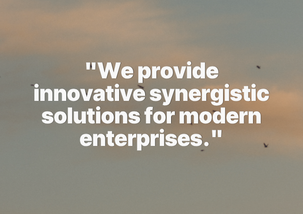 We provide innovative synergistic solutions for modern enterprises.