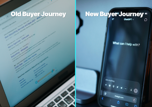 The old buyers journey uses Google to find businesses. The new buyers journey has businesses showing up in LLM's like ChatGPT.