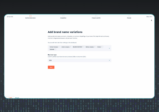 Enter your brand information in HubSpot